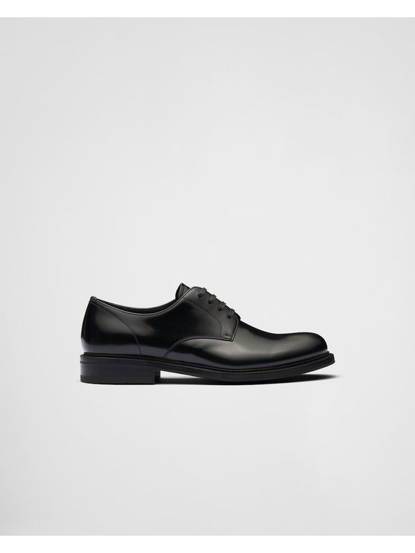 Brushed Leather Lace-up Shoes