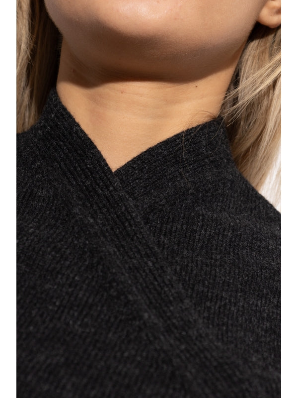 Wrap Crop Wool Knit