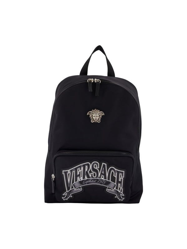Versace Black Backpacks