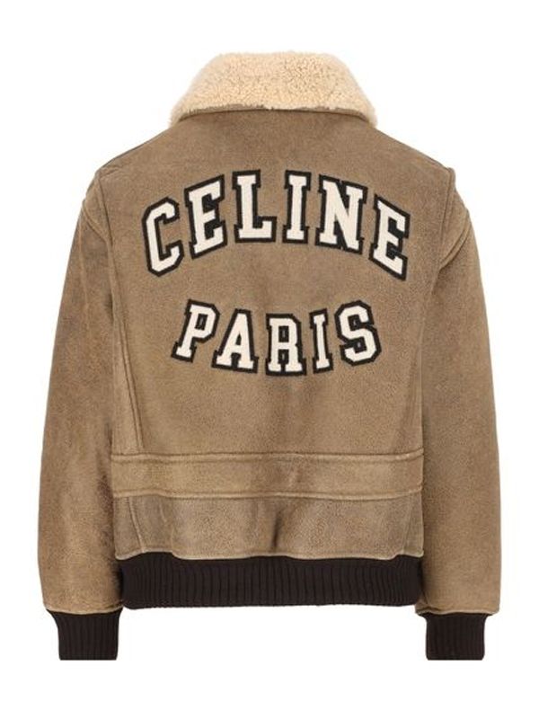 Back Logo Patch shearling Jacket