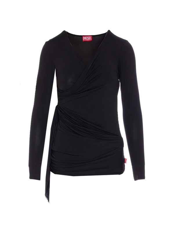 Wrap Detail Long Sleeve Top