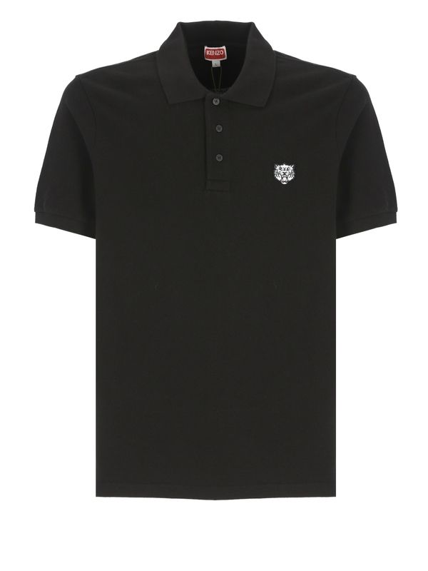 Tiger Logo Cotton Polo Shirt