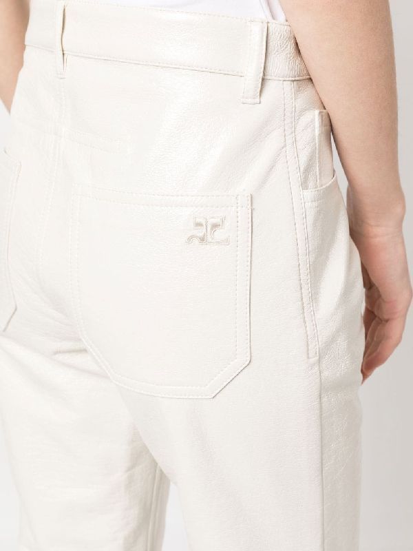 Cotton Blend Straight Pants