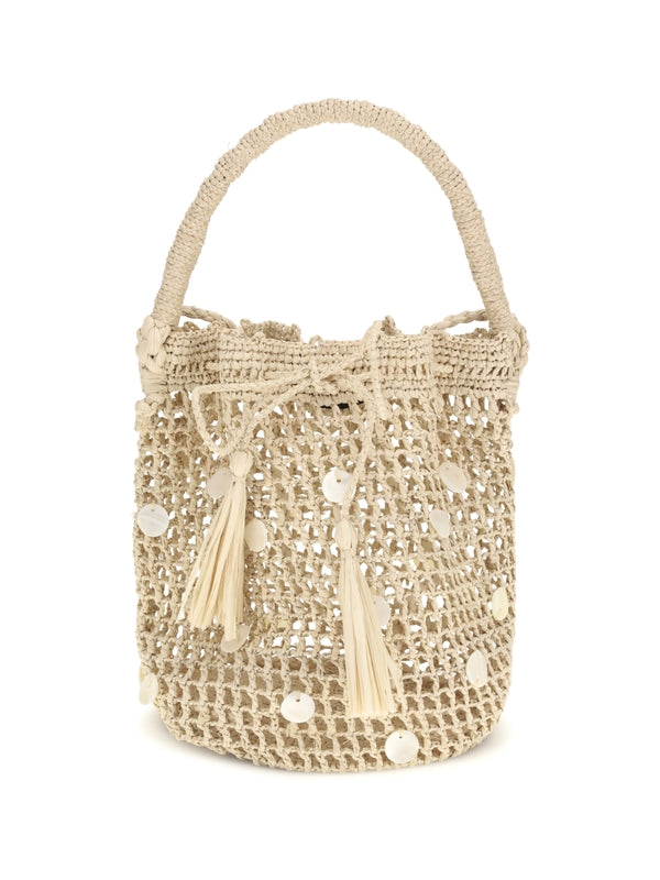 Alanui Beige Bucket Bags