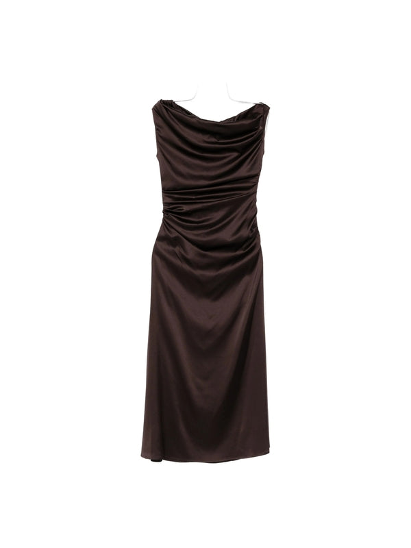 Staud Brown Midi Dress