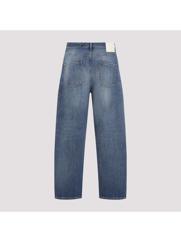 バックロゴパッチデニムパンツ