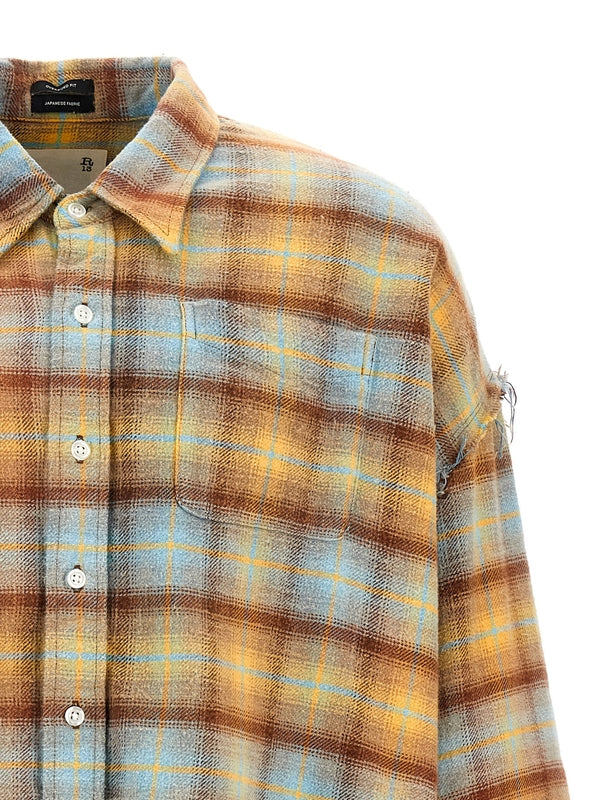 Check Pattern
  Fringe Cotton Shirt