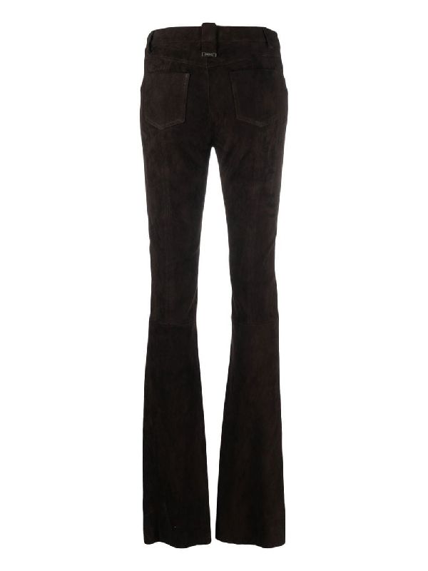 Suede Flare Pants