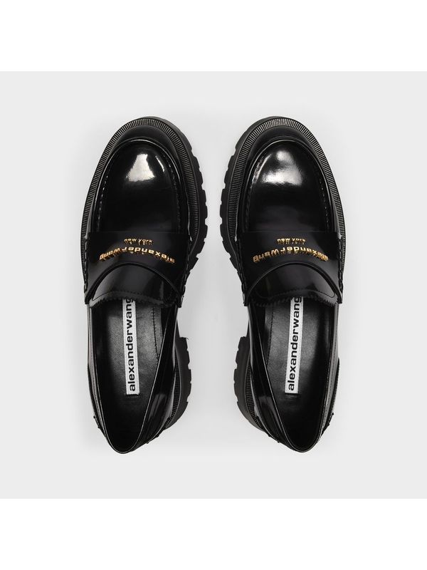 Logo Platform Leather Loafer