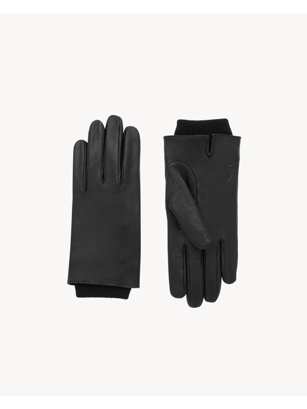 Saint Laurent Black Leather Gloves
