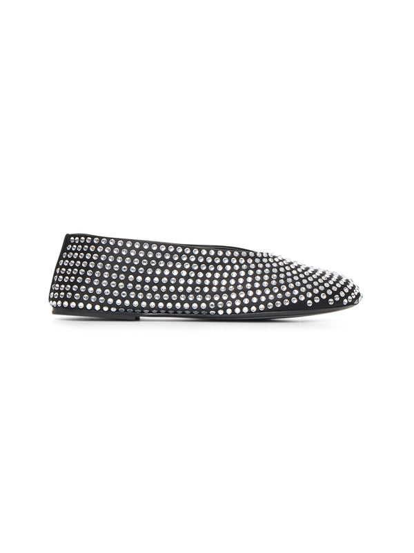 Allover Crystal Decor Flat Shoes