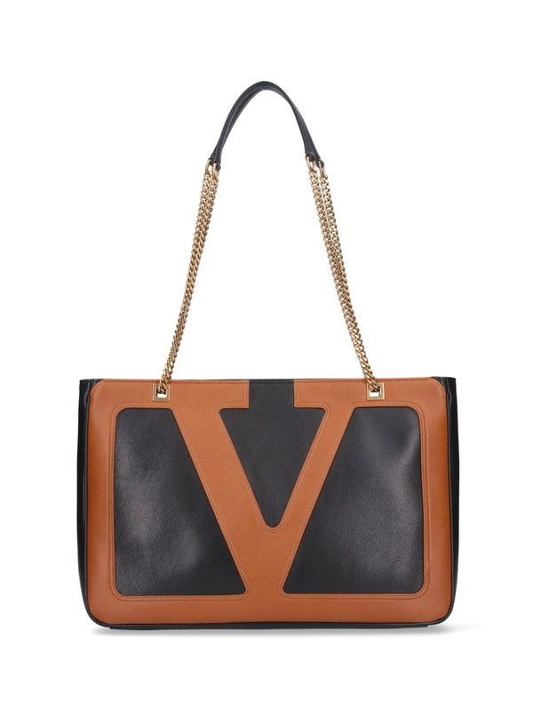 Viva Superstar Leather Chain Tote Bag