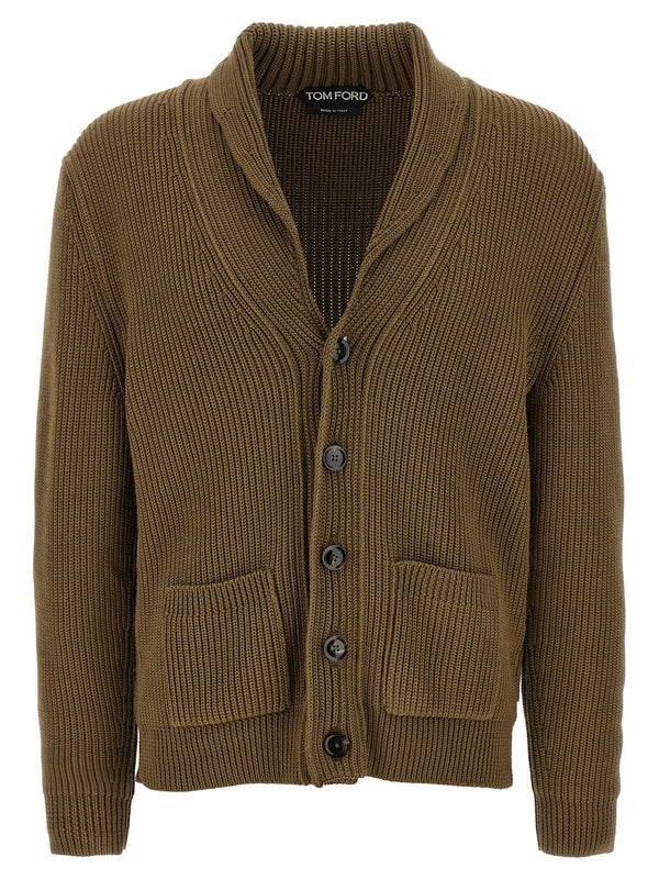 Shawl Collar
  Wool Silk Cardigan