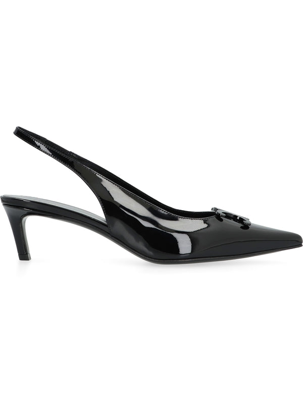 Triomphe Patent Leather Slingback Heels