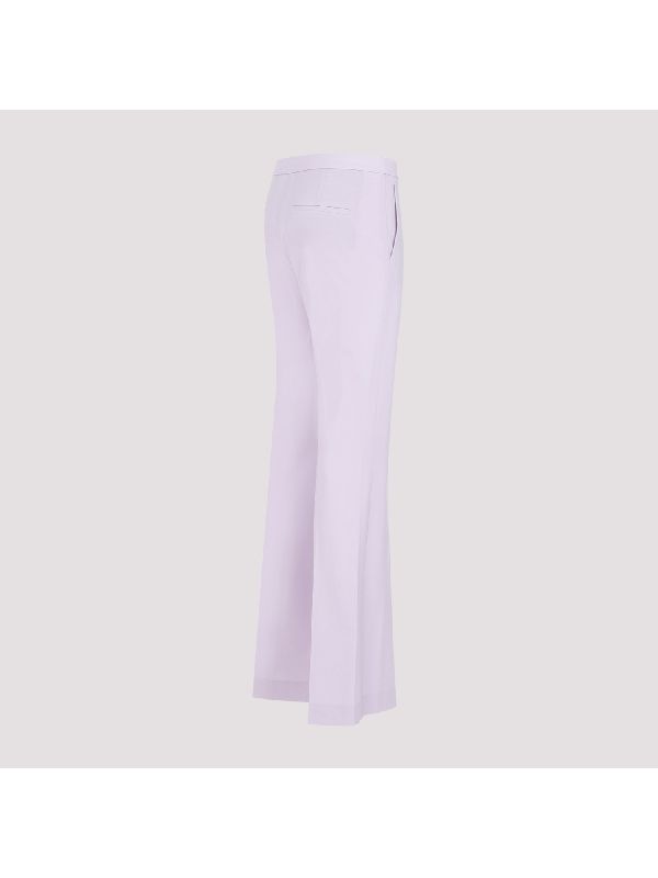 Wool Blend Low Rise Pants