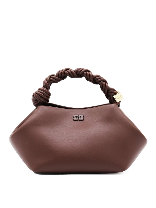 Logo Metal Detail Leather Tote Bag