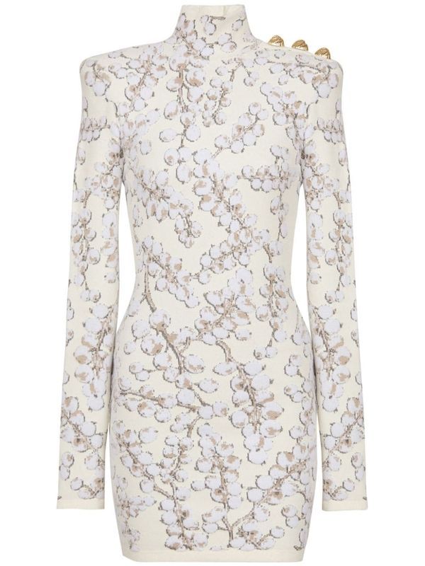 Shoulder Button Mini Dress