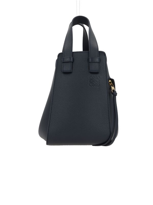 Compact Hammock Anagram Logo Leather Tote Bag