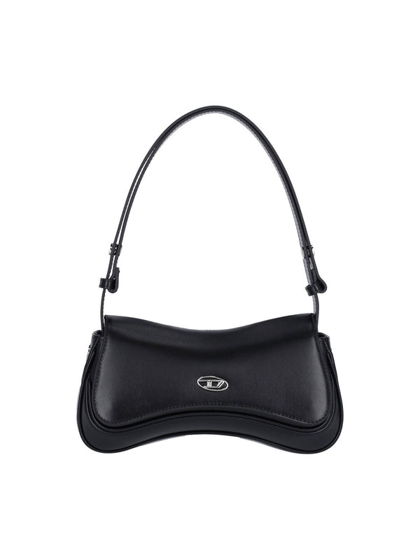 Play Logo Leather Flap Shoulder Bag