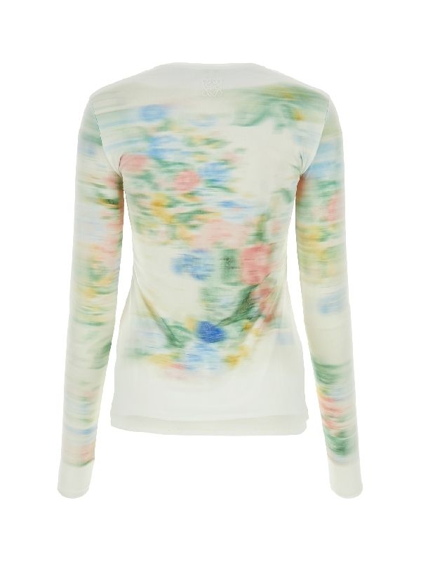 Blur Printed Long Sleeve Top