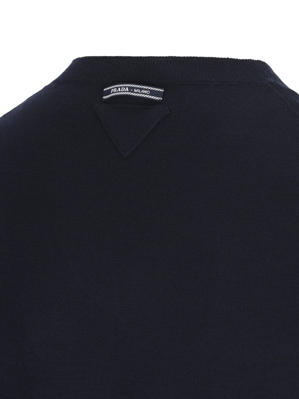 Back Logo Label Wool Knit