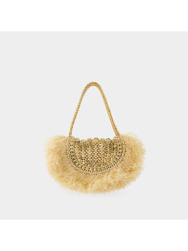 1969 Moon Raffia Fringe Tote Bag