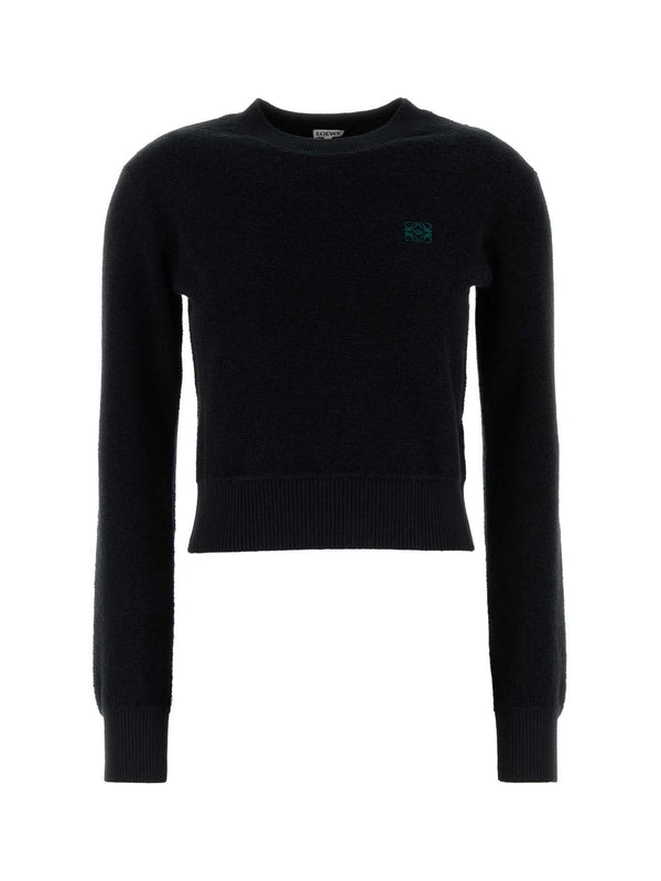 Anagram Embroidered Wool Knit