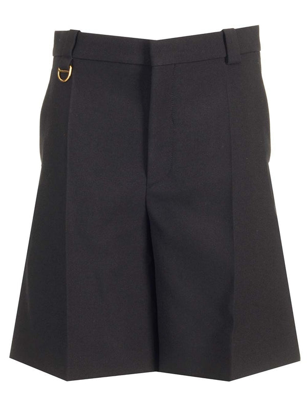 Tailored Wool Crepe Shorts