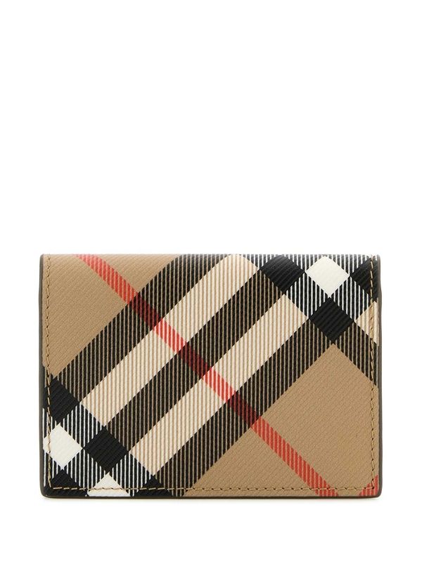 Vintage Check Fold Card Holder