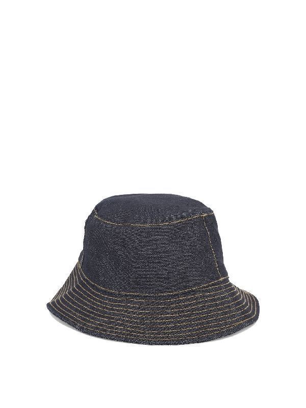 Thais Logo Embroidered Denim Bucket Hat