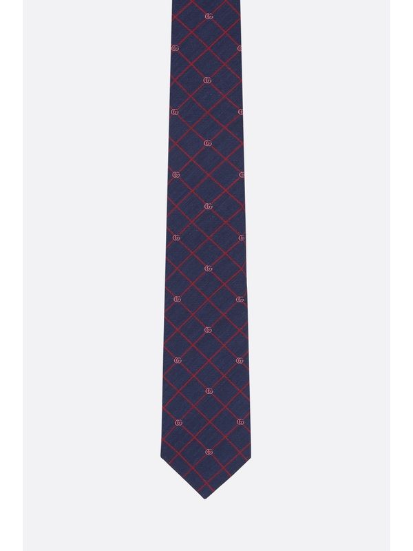 GG Logo Pattern Silk Tie