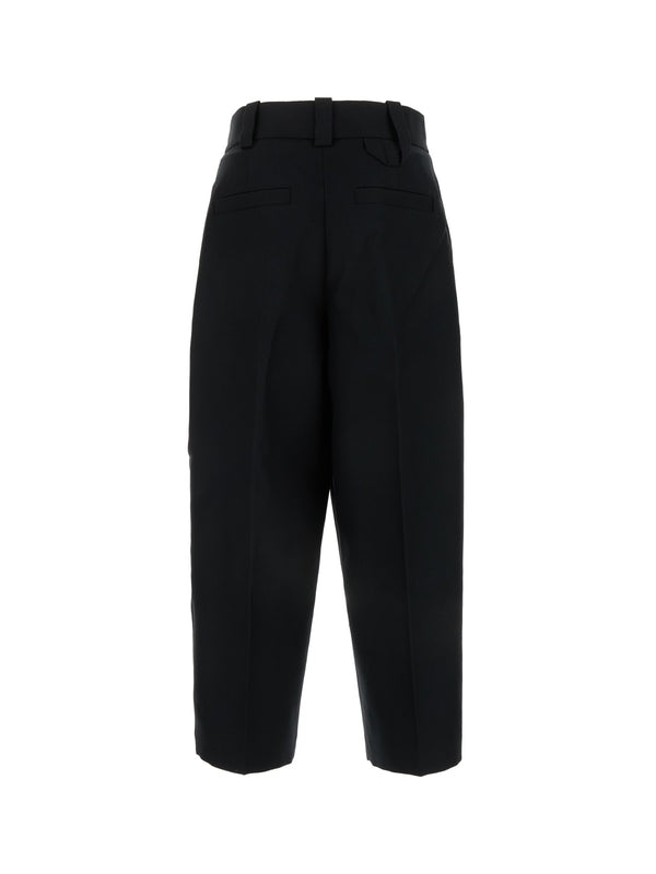 Wide Balloon Fit Pleated Pants