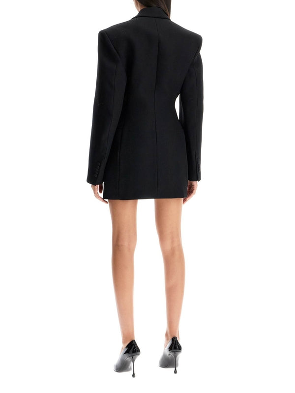 Double Wool Tailored Mini Dress