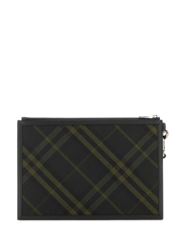 Check Pattern Clutch Bag