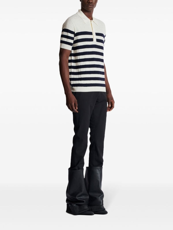 Stripe Wool Polo Shirt