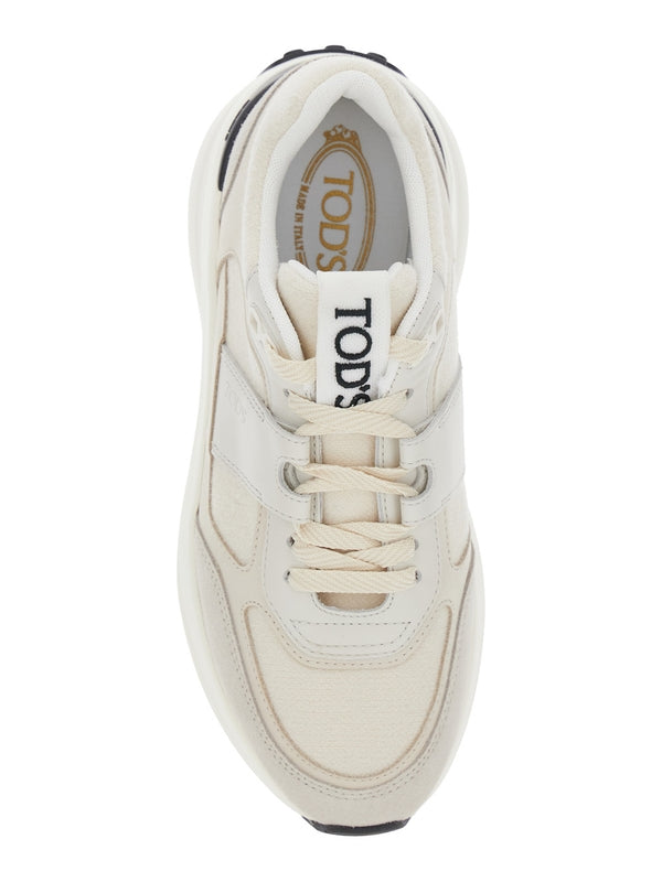 Tod'S Ivory Low Top Sneakers