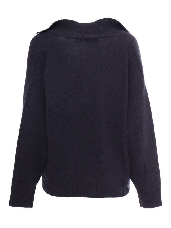 Agre Collar Detail Virgin Wool Knit