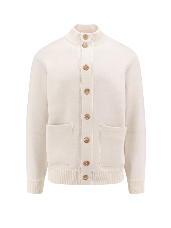 Wool Cashmere Button Cardigan