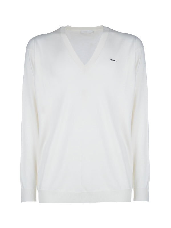 Chest Logo Cashmere Knit