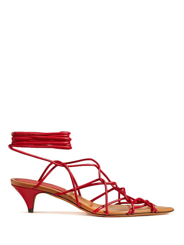 Arden Strappy Leather Sandal Heels - Jente