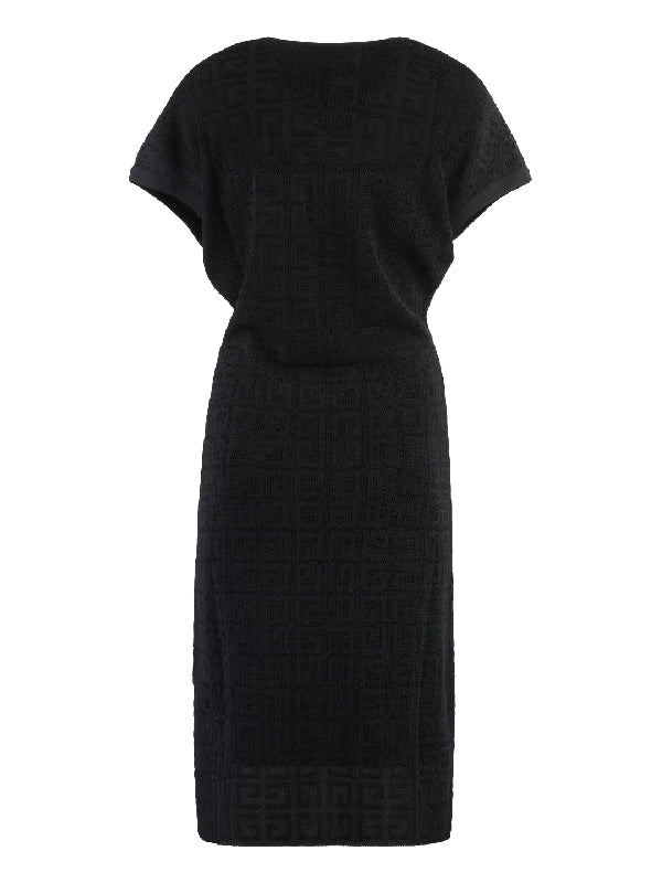 Allover 4g Boatneck Viscose Dress