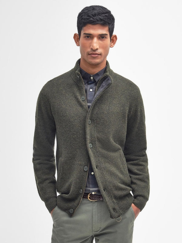 Essential Elbow Patch High Neck Cardigan