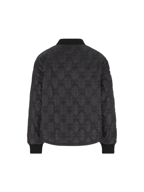 Triomphe Detail Quilted Bomber Jacket