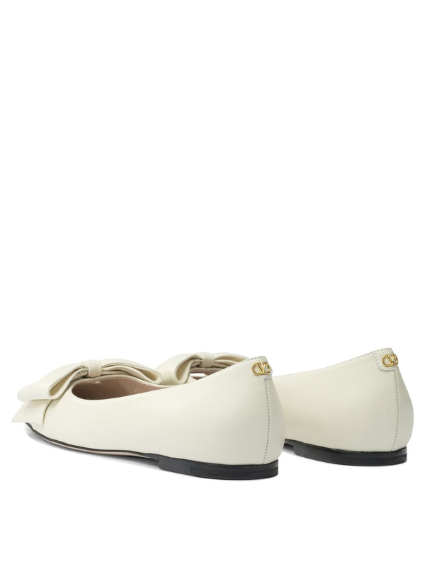 Valentino White Flat Shoes
