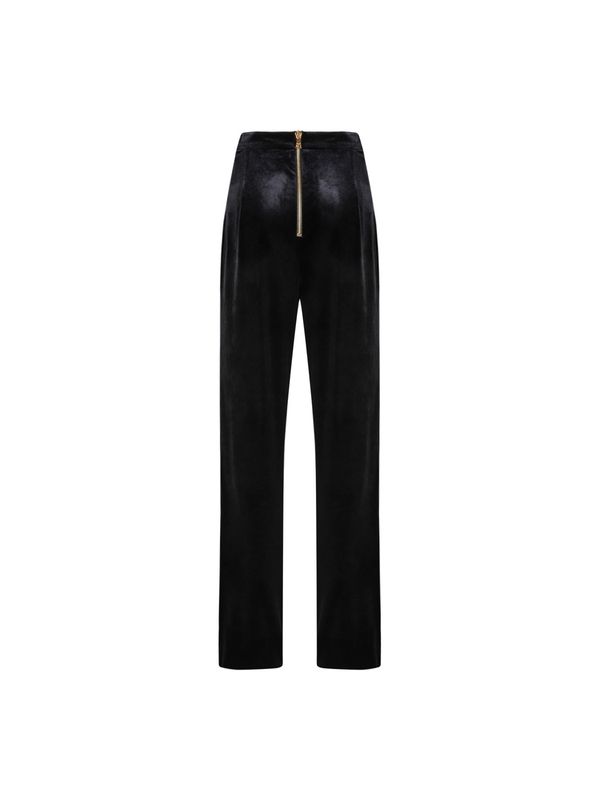 Front Pleated Velvet Pants