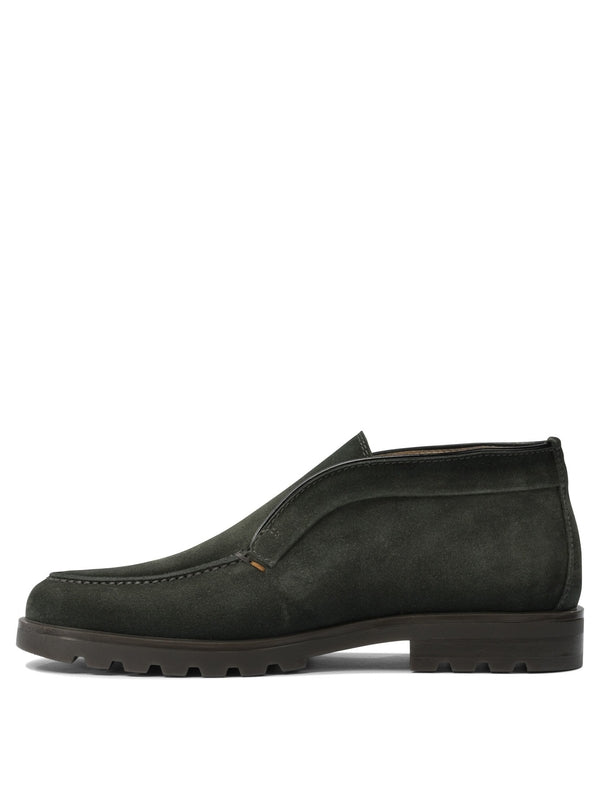 Santoni Green Ankle Boots