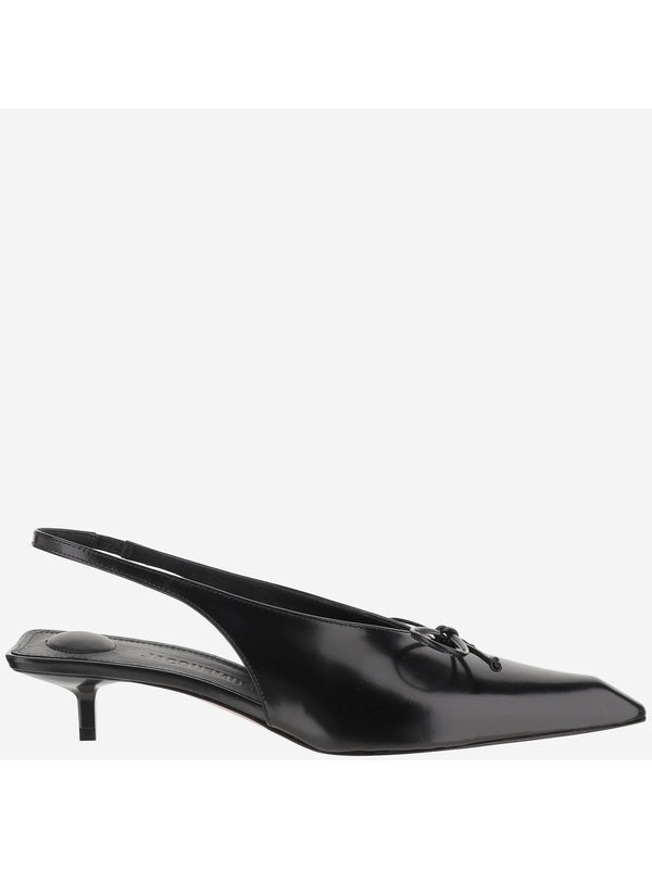 Bow Detail Kitten Slingback Heel