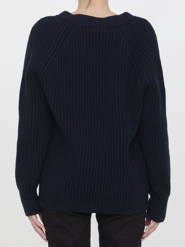 Wool Cashmere V-Neck Cardigan - Jente