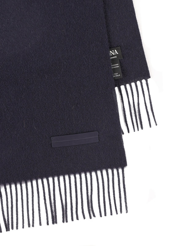 Z Zegna Navy Wool Mufflers