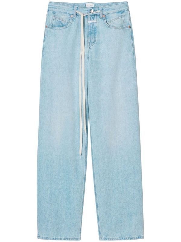 Straight Tie
  Strap Denim Pants